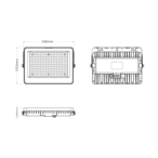 Prožektorius maitinamas saulės energija Fokus 100W 1300lm 6000K