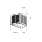 Sieninis šviestuvas maitinamas saulės energija Wings 50lm 3000K