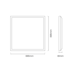 LED panelė SLIM 60x60cm 40W 4000K 3 m. garantija