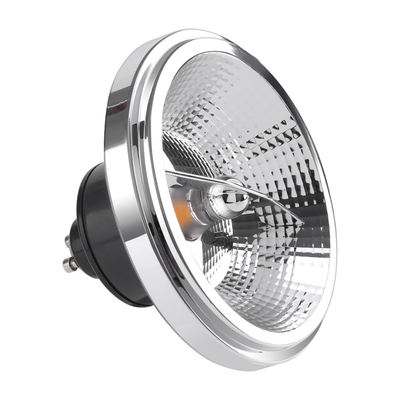 LED lemputė AR111 - 10.5W GU10 3000K/ JUODA  su reflektoriumi