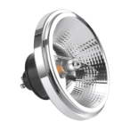 LED lemputė AR111 - 10.5W GU10 3000K/ JUODA  su reflektoriumi
