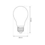 10x LED lemputė Filamentinė LED 1W ST45 E27 2700K Plastikinė