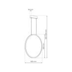 Pakabinamas šviestuvas Saturno Gold 28W LED