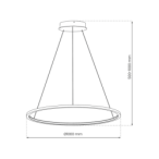 Pakabinamas šviestuvas Saturno JUODAS 57W LED