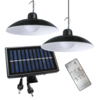 Saulės energija įkraunamas šviestuvas Saturn Dvigubas