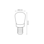 LED lemputė šaldytuvui E14 3W 3000K