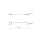 Linijinis LED šviestuvas 9W 30cm 4000K