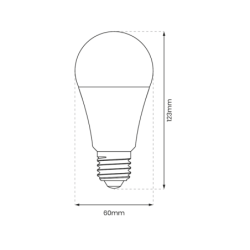10x LED lemputė LED 15W E27 A60 6000K