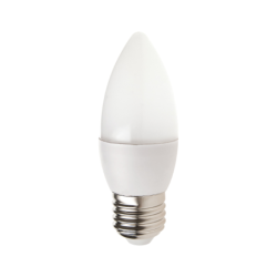 10x LED lemputė LED 7W E27 C37 6000K