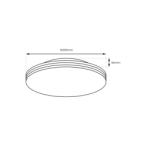 Lubinis šviestuvas BEVER 10W LED IP44 Ø260 mm