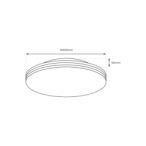 Lubinis šviestuvas BEVER 16W LED IP44 Ø330 mm
