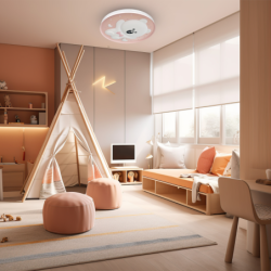 Lubinis šviestuvas BEAR Rožinė 34W LED Ø490 mm