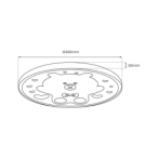 Lubinis šviestuvas BEAR Rožinė 34W LED Ø490 mm