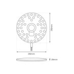 Modulis Led FIX 36W 3000K Fi210