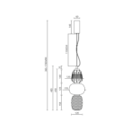 Pakabinamas šviestuvas CARO SMOKED 28W LED