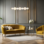 Pakabinamas šviestuvas CARO Auksas 42W LED