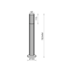 Pastatomas lauko šviestuvas VERTICAL Juoda 1xGU10 IP44