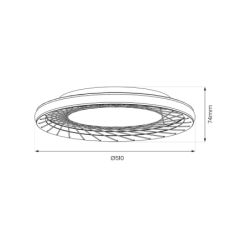 Lubinis šviestuvas NEST 38W LED śr. 51cm