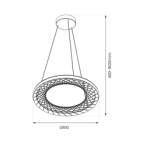 Pakabinamas šviestuvas NEST 43W LED śr. 61cm