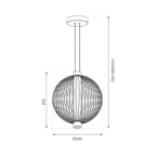 Pakabinamas šviestuvas KYOTO 39W LED śr. 54cm