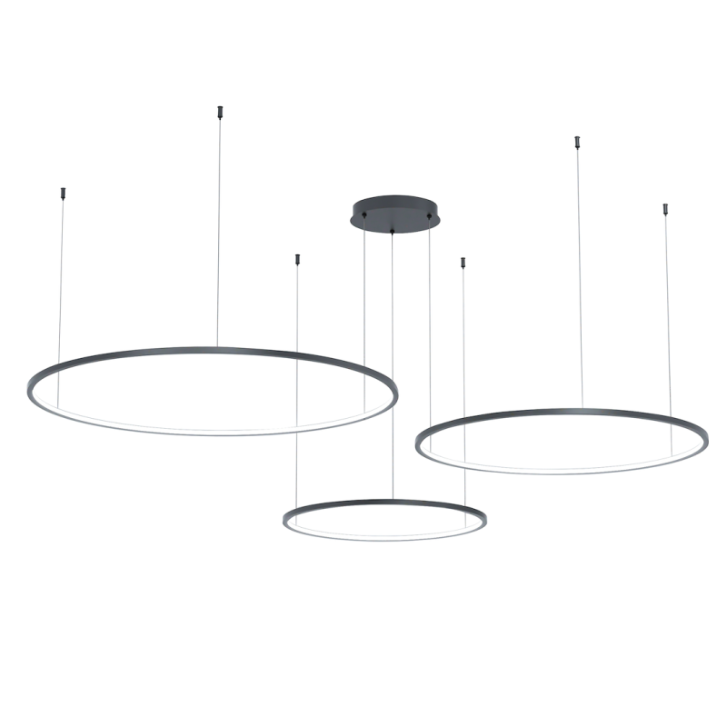 Pakabinamas šviestuvas Saturno Juoda 100W LED