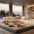 Pakabinamas šviestuvas Saturno Auksas 100W LED