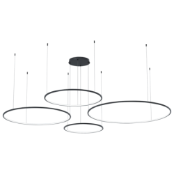 Pakabinamas šviestuvas Saturno Juoda 120W LED