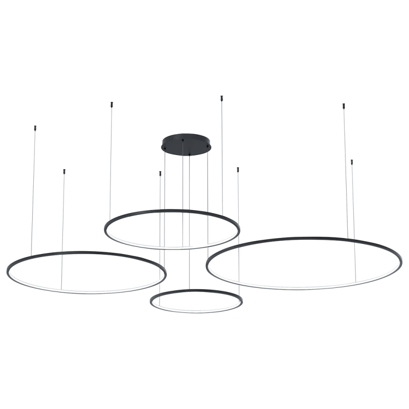 Pakabinamas šviestuvas Saturno Juoda 120W LED