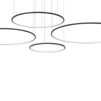 Pakabinamas šviestuvas Saturno Juoda 120W LED