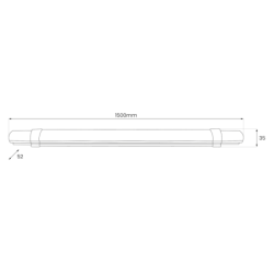 Baldinis šviestuvas Led Batten 48W 150cm 5200lm 4000K IP65