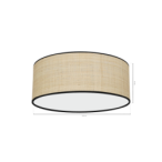 Lubinis šviestuvas MARSHALL NEW / Ratanas 2xE27 Ø40cm
