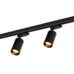 Šviestuvų į bėgelį komplektas Pipe JUODA 4xGU10 1,5m