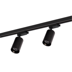 Šviestuvų į bėgelį komplektas Pipe JUODA 4xGU10 1,5m