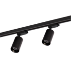 Šviestuvų į bėgelį komplektas Pipe JUODA 4xGU10 1,5m