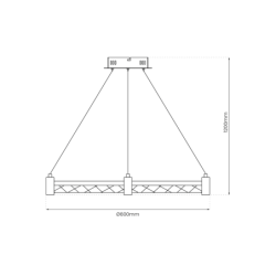 Pakabinamas šviestuvas ELEGANCE 36W LED