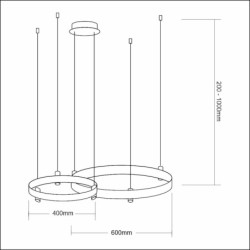 Pakabinamas šviestuvas ELEGANCE 72W LED