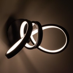 Sieninis šviestuvas TESORO Juoda 15W LED