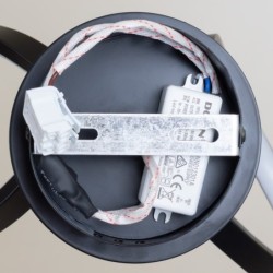Sieninis šviestuvas TESORO Juoda 15W LED