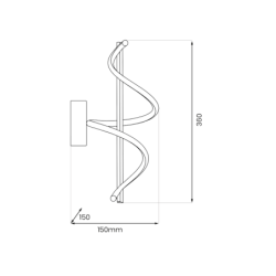 Sieninis šviestuvas TWIST 12W LED