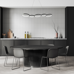 Pakabinamas šviestuvas OLYMPIA Juoda 50W LED