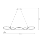 Pakabinamas šviestuvas OLYMPIA Balta 50W LED
