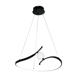 Pakabinamas šviestuvas PERLA Juoda 34W LED