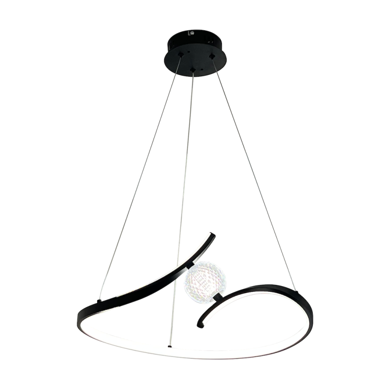 Pakabinamas šviestuvas PERLA Juoda 34W LED