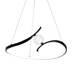Pakabinamas šviestuvas PERLA Juoda 34W LED