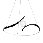 Pakabinamas šviestuvas PERLA Juoda 34W LED