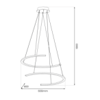 Pakabinamas šviestuvas DOUBLEMOON 30W LED