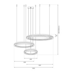 Pakabinamas šviestuvas GRAVITY 108W LED