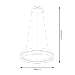 Pakabinamas šviestuvas GRAVITY 36W LED