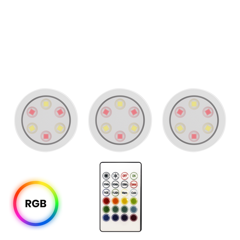 Naktinis šviestuvas Jojo RGB + 3000/6000K Trójpak