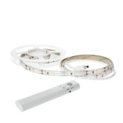 LED juostos komplektas 1M su sensoriumi 4000K 4xAAA baterijos